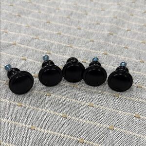 Black Cabinet Knobs Set